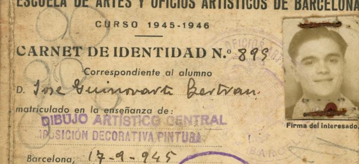 1945-46 Carnet Escola Arts i Oficis Barcelona