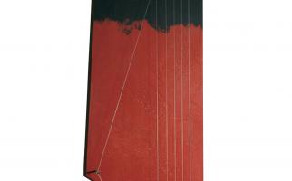 1998. Guitarra Lorca. Tècnica mixta sobre fusta, 112 x 30 x 9,5 cm.